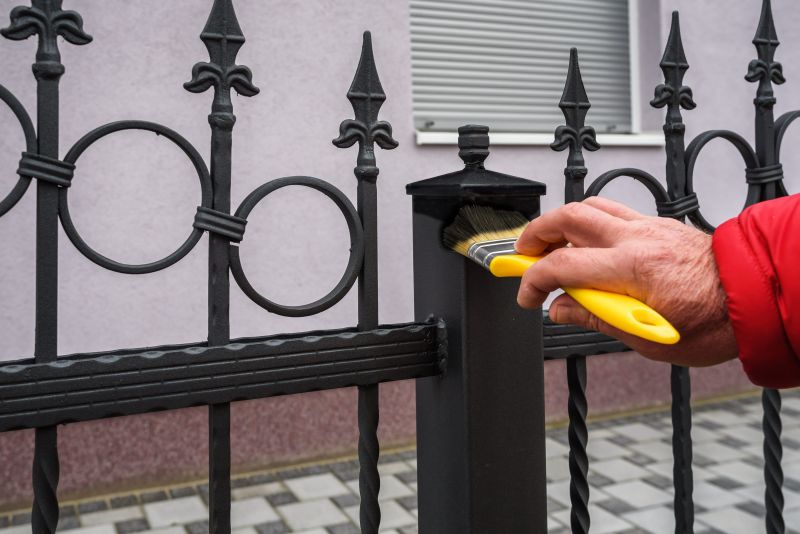 Wrought Iron Gate Painting Process